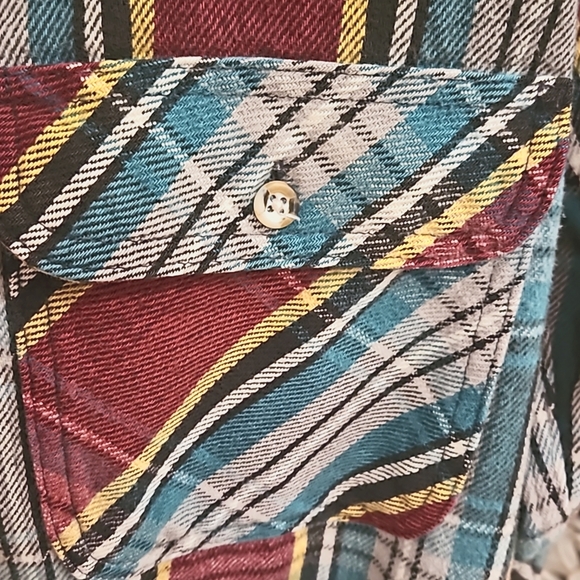 Five Brother multicolored button down shirt with collar and long sleeves - Picture 5 of 5